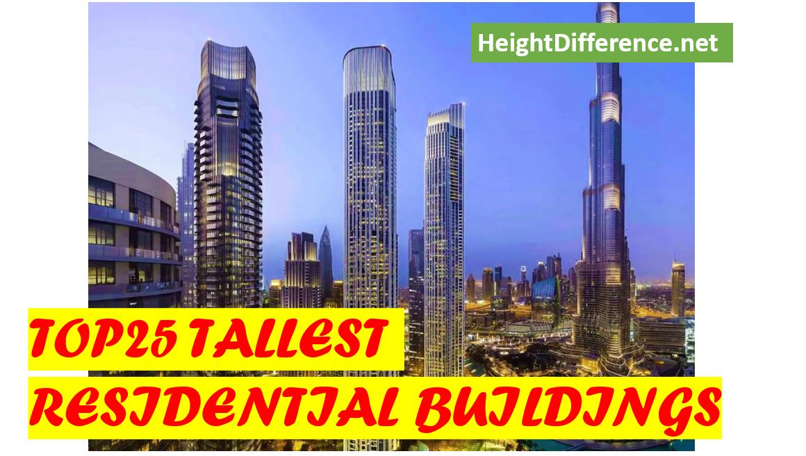 Top 25 Tallest Residential Buildings in the World Height Difference Height Difference